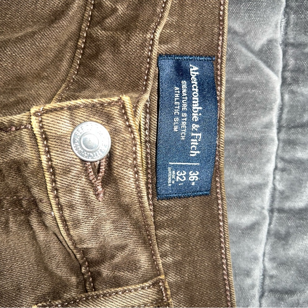 Abercrombie & Fitch Brown Slim Straight Jeans - Picture 3 of 3